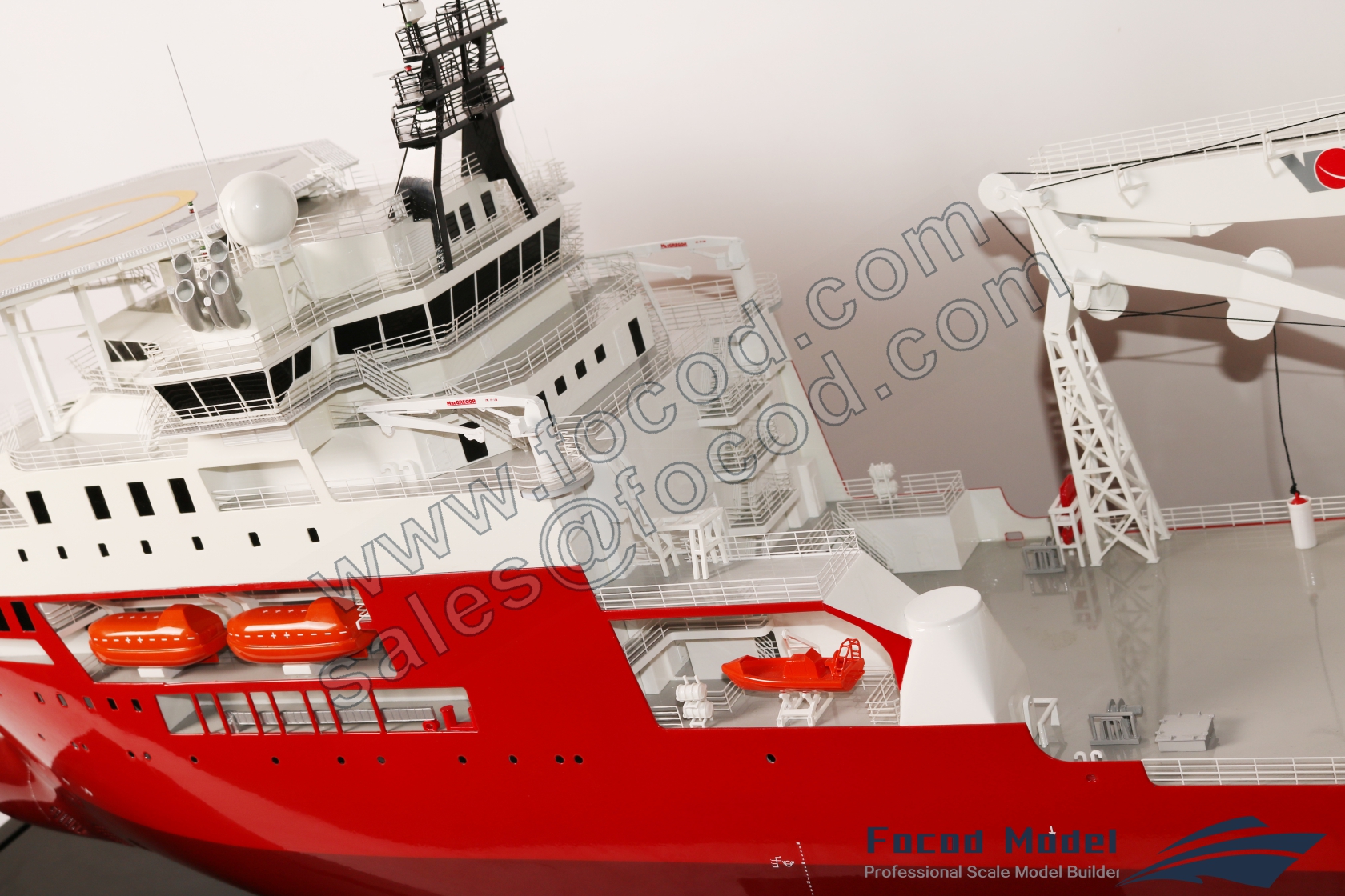 custom made model of 143m Offshore Support Vessel Far Sentinel